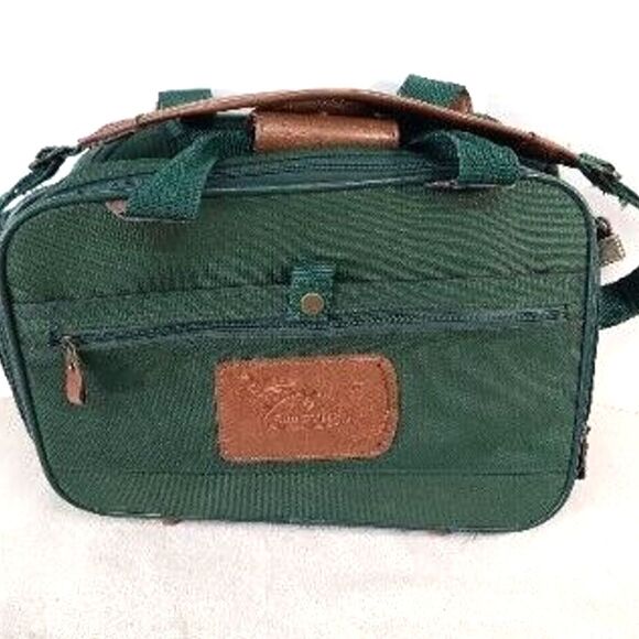 Samsonite Overnight Bag Dark Green Excellent Condition 18 Inch Long Carry On - Picture 1 of 6